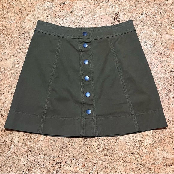 Madewell Metropolis Snap Skirt Sz 4 - Picture 7 of 11